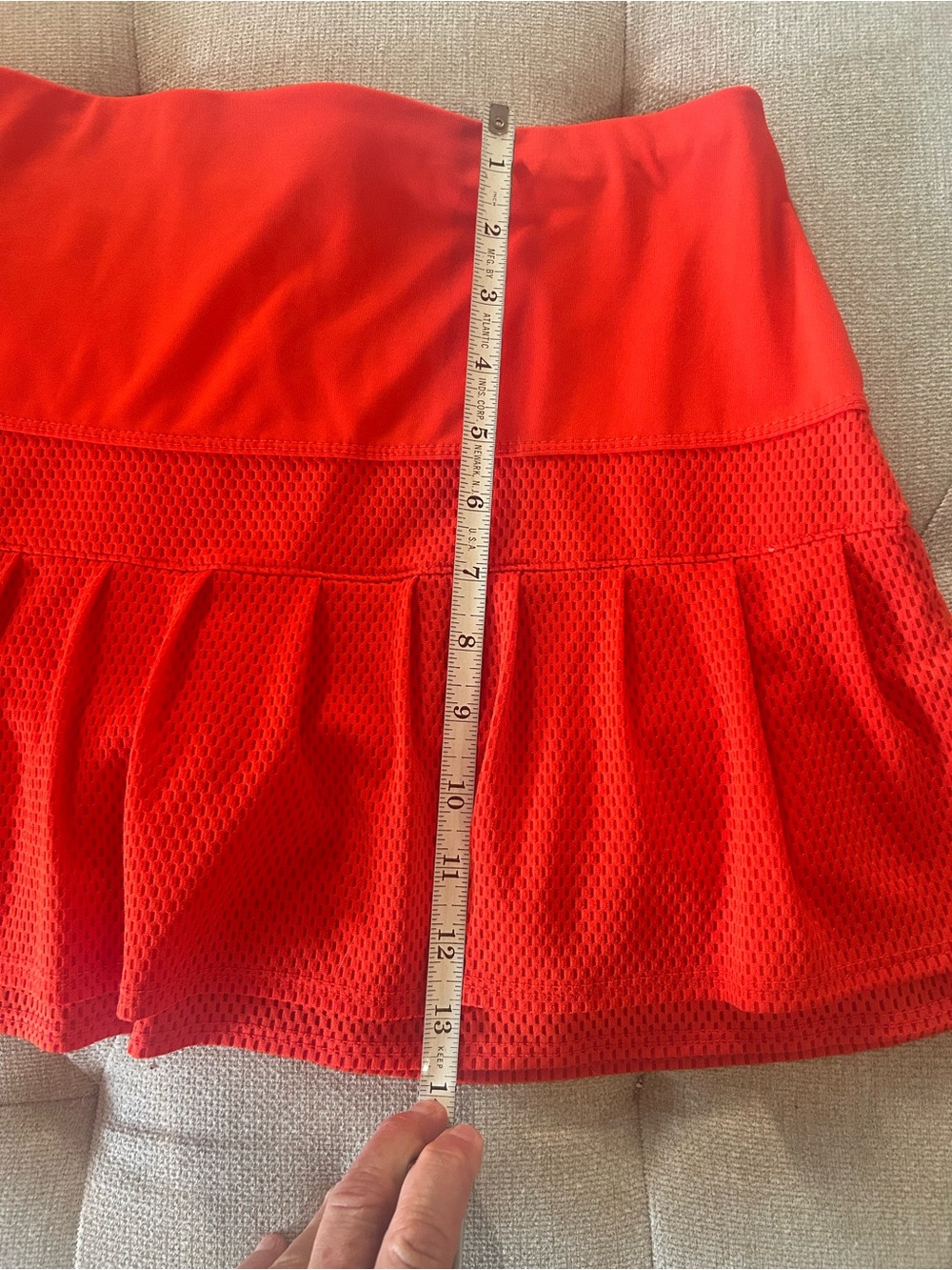Lucky in Love Orange Tiered Mesh Ruffle tennis skirt. - Picture 3 of 6
